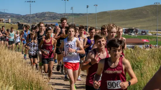 The High School cross country runners in town for the Park City Invitational on September 8, 2023.