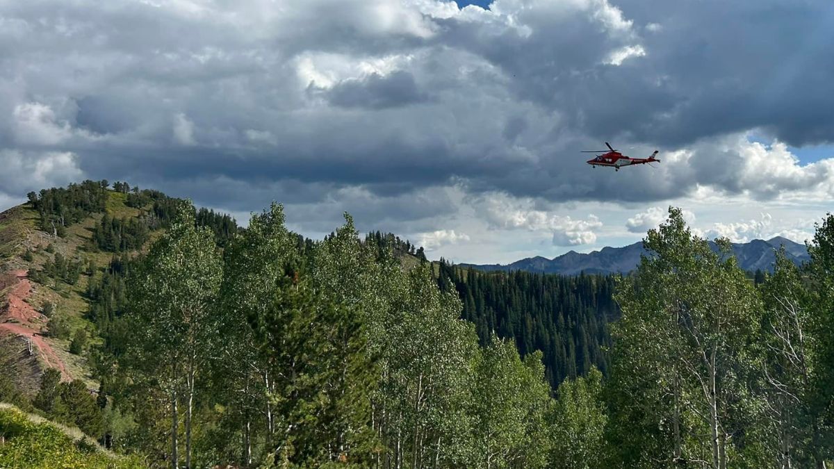 A man was hoisted by Life Flight helicopter off of the area of the 9990 on the Crest Trail on September 10, 2023.