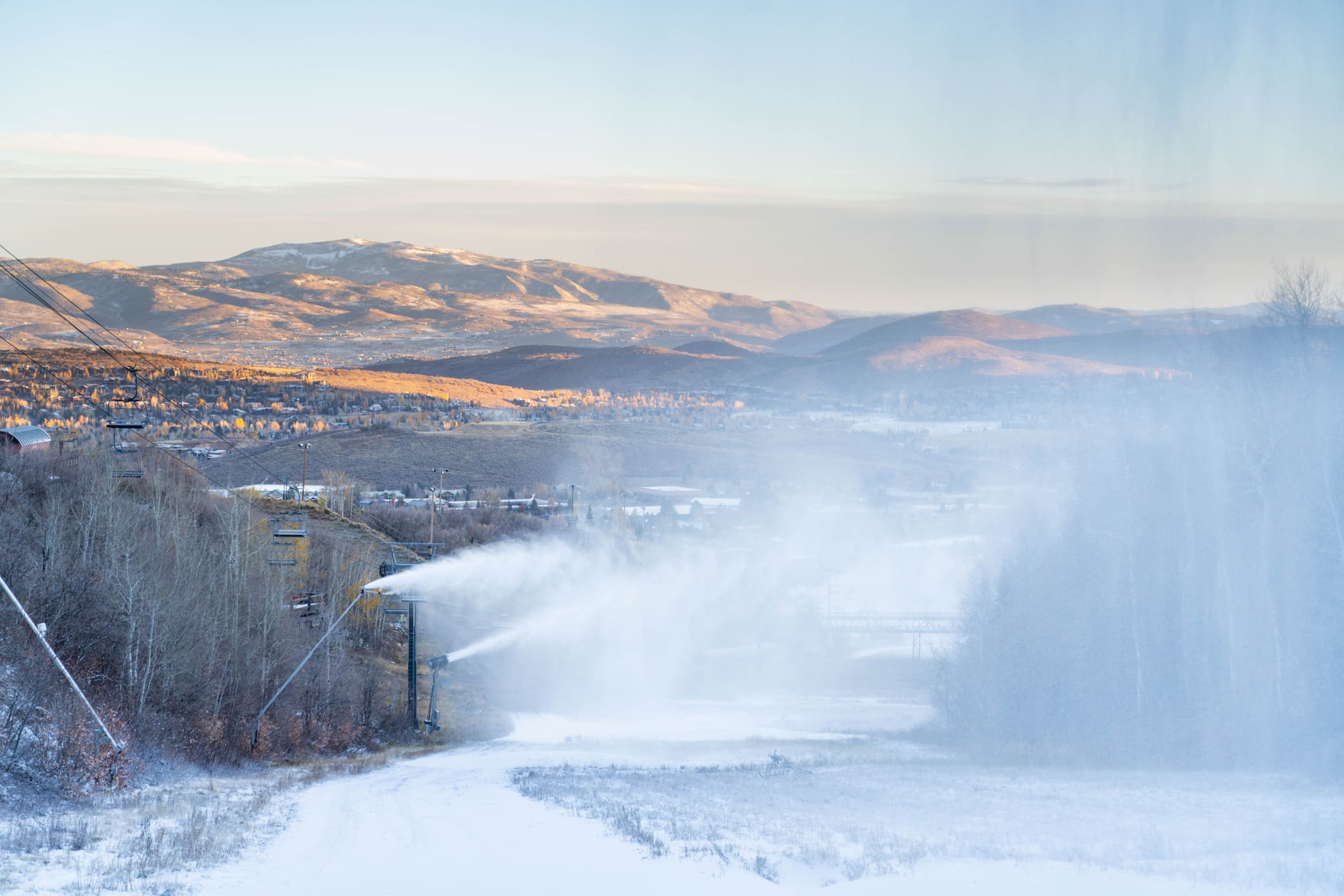 Park City Mountain began its snowmaking operations for the 2023/24 season on Thursday, October 26