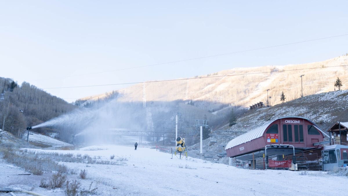 Park City Mountain began its snowmaking operations for the 2023/24 season on Thursday, October 26