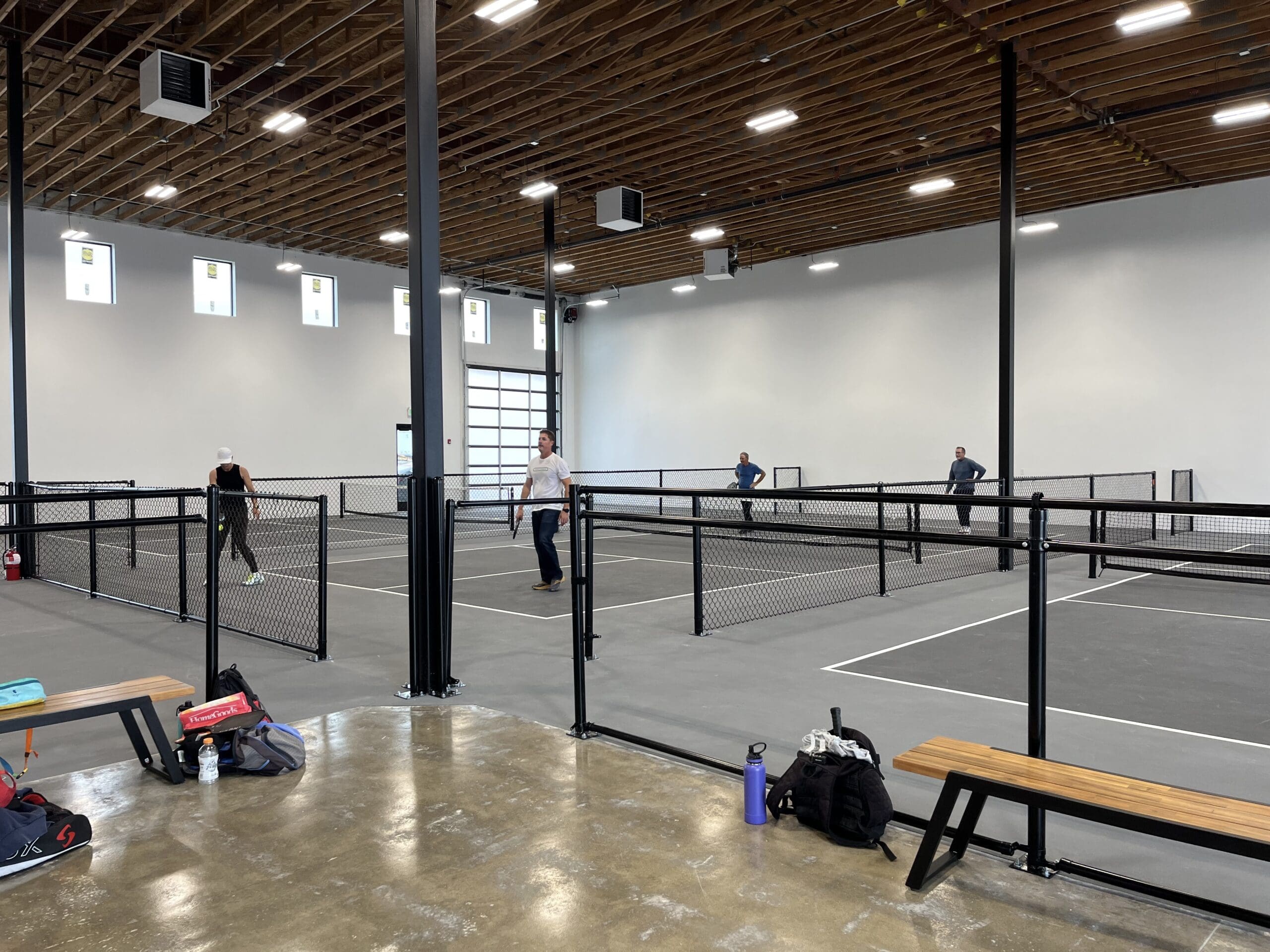 Pickleball players enjoy the courts at Kellsey Pickleball's soft opening Thursday, Oct. 12, in Heber City.