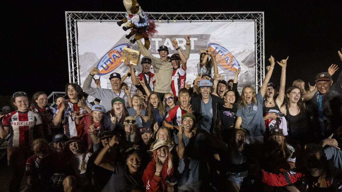 Miners on top of the podium after winning the Mountain Bike State Championships in Cedar City.