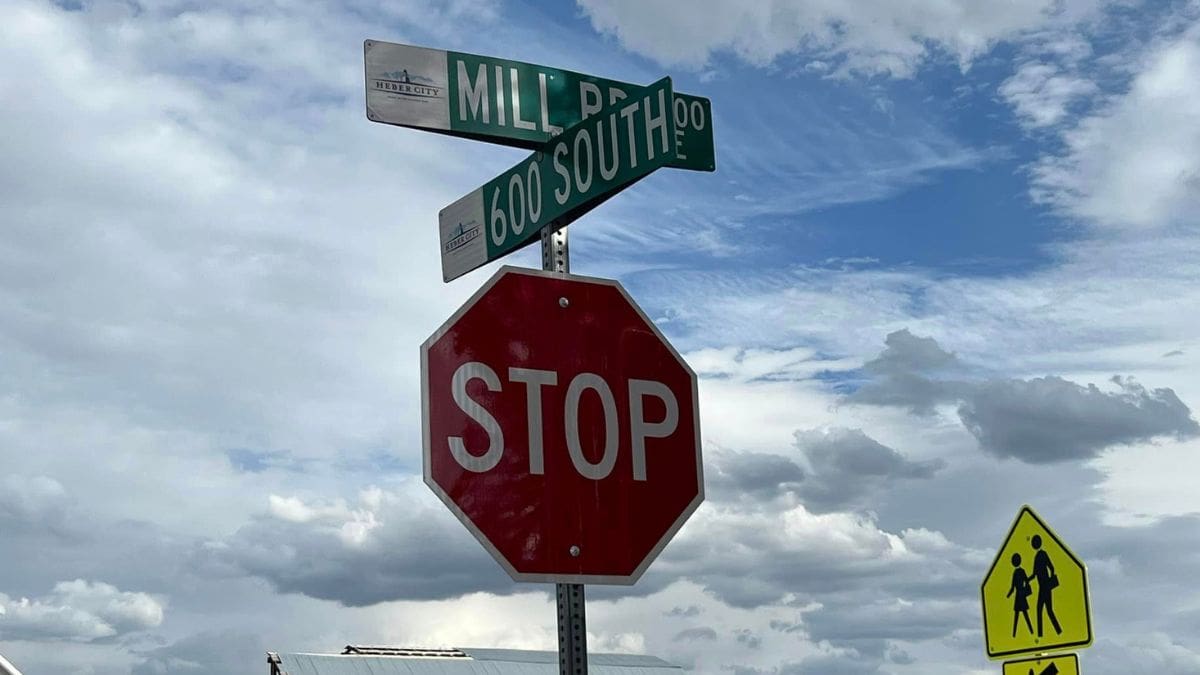 A new four-way stop will be installed at the intersection of 600 South Mill Road and 1200 East in Heber City. 