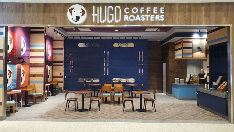 Hugo Coffee opened today at 5:30 a.m. in the Salt Lake airport, Concourse A.