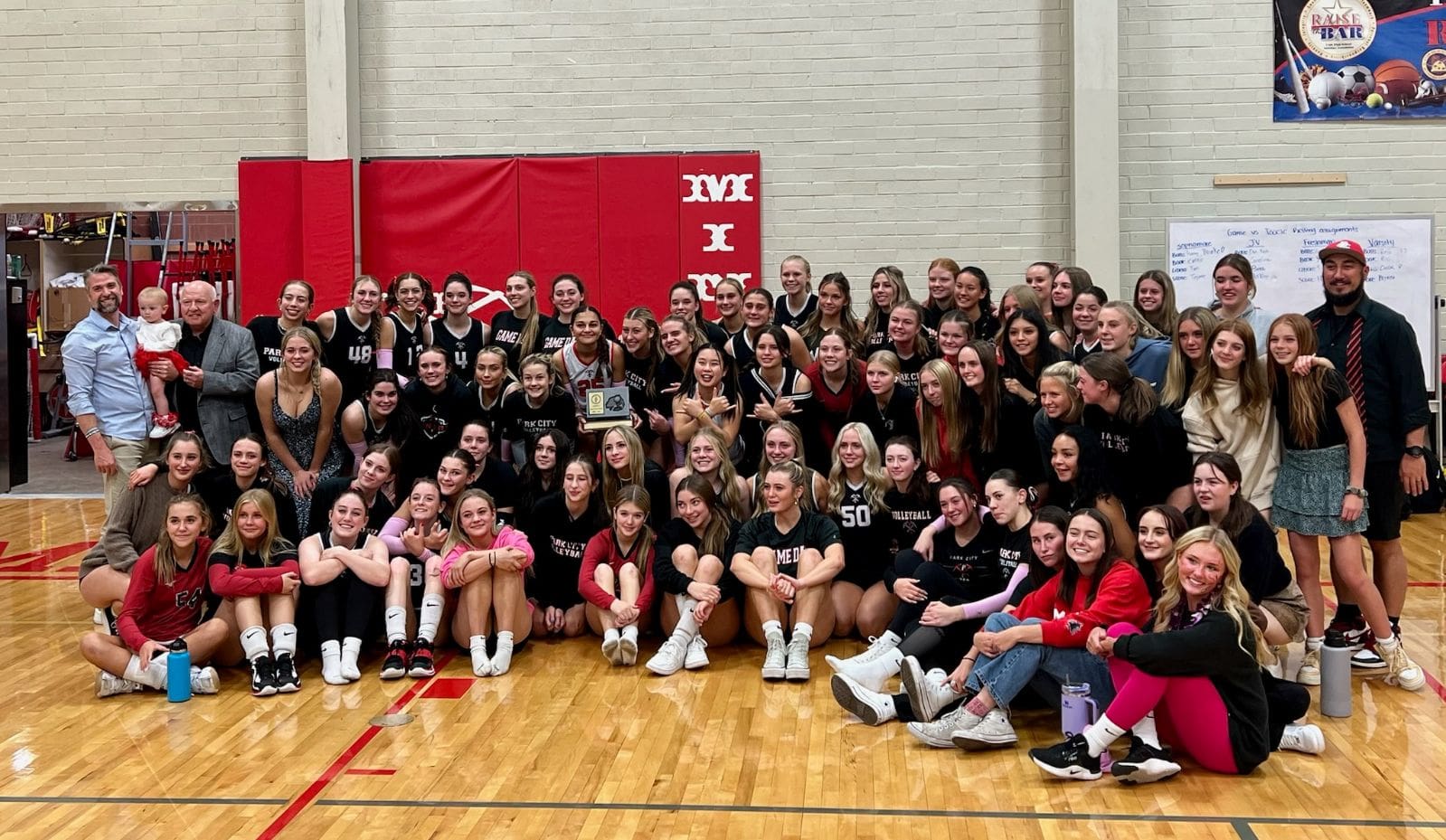 School spirit shining through for the supporters of the Park City High School Girls Volleyball Team as they played in the State Tournament.