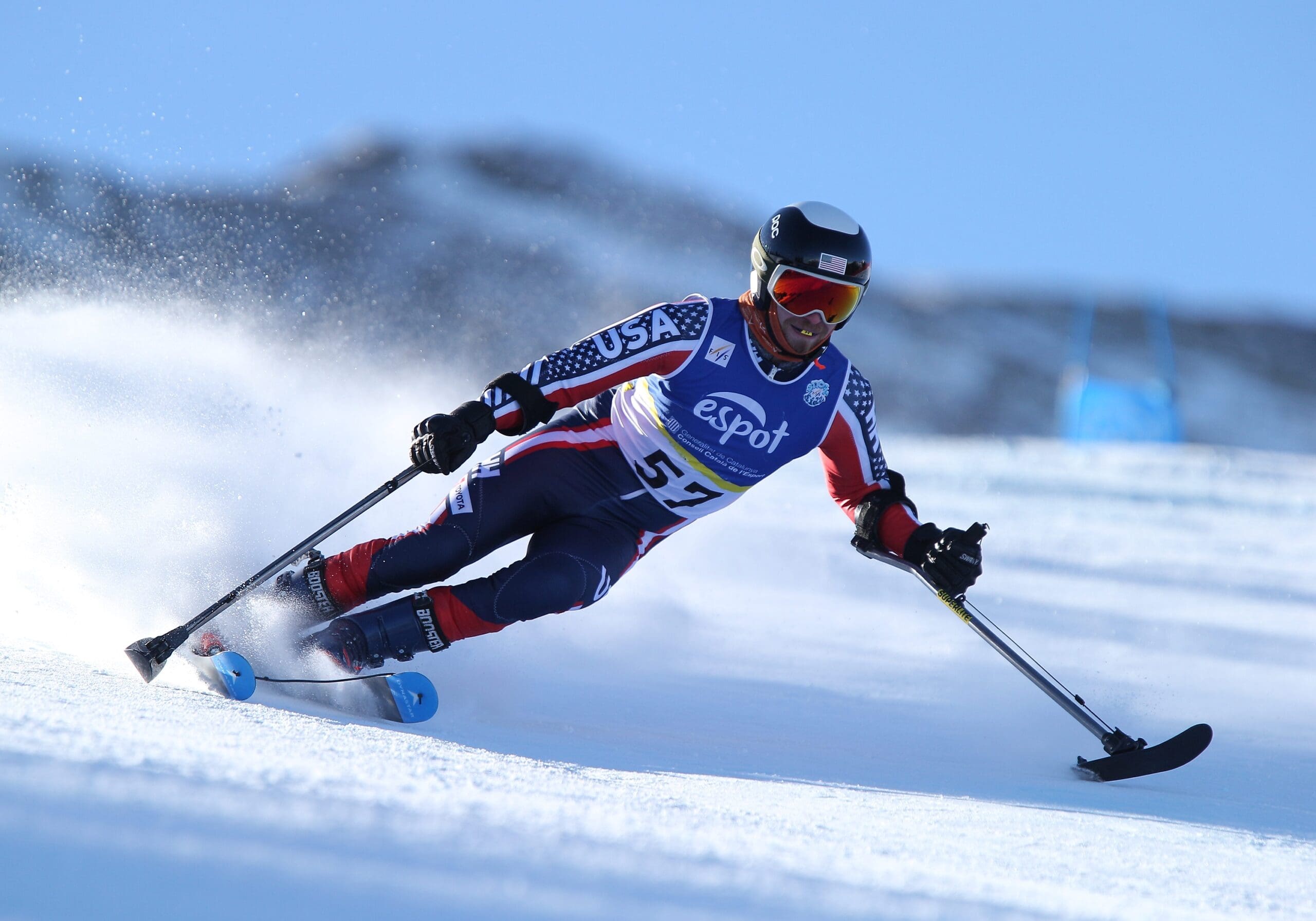 Andrew Haraghey racing in the FIS Para Alpine Ski World Championships, Giant Slalom, Espot, Spain, 26.01.2023.