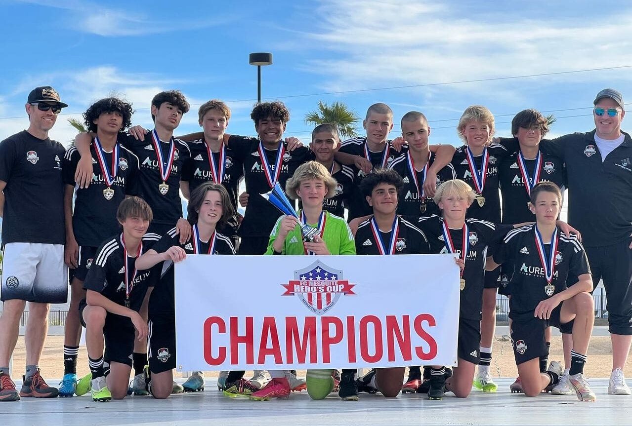 The winning team from the Park City Soccer Club in Nevada.