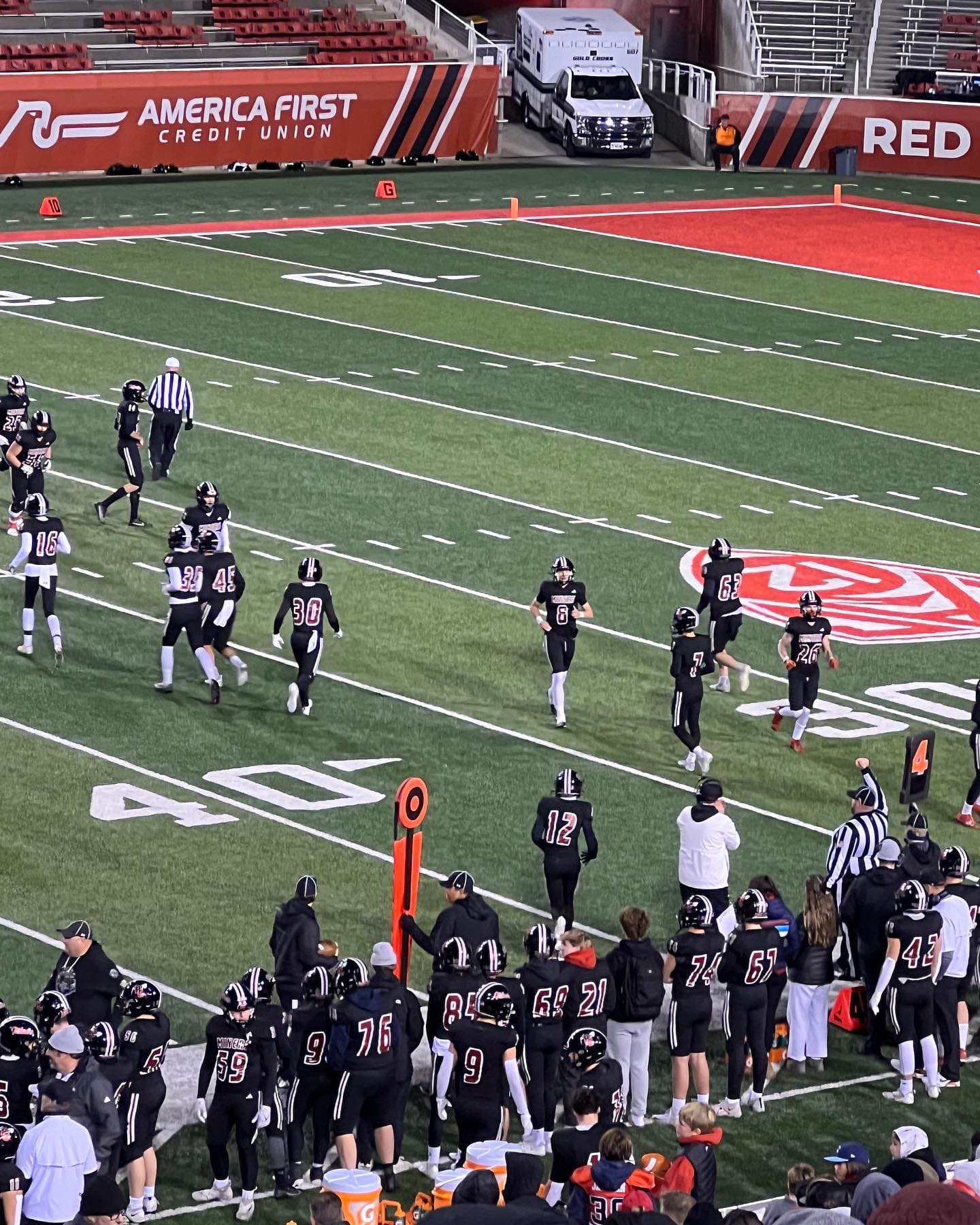 Miners football lose playoff game against Green Canyon at Rice-Eccles Stadium, 21-0 on Thursday night.