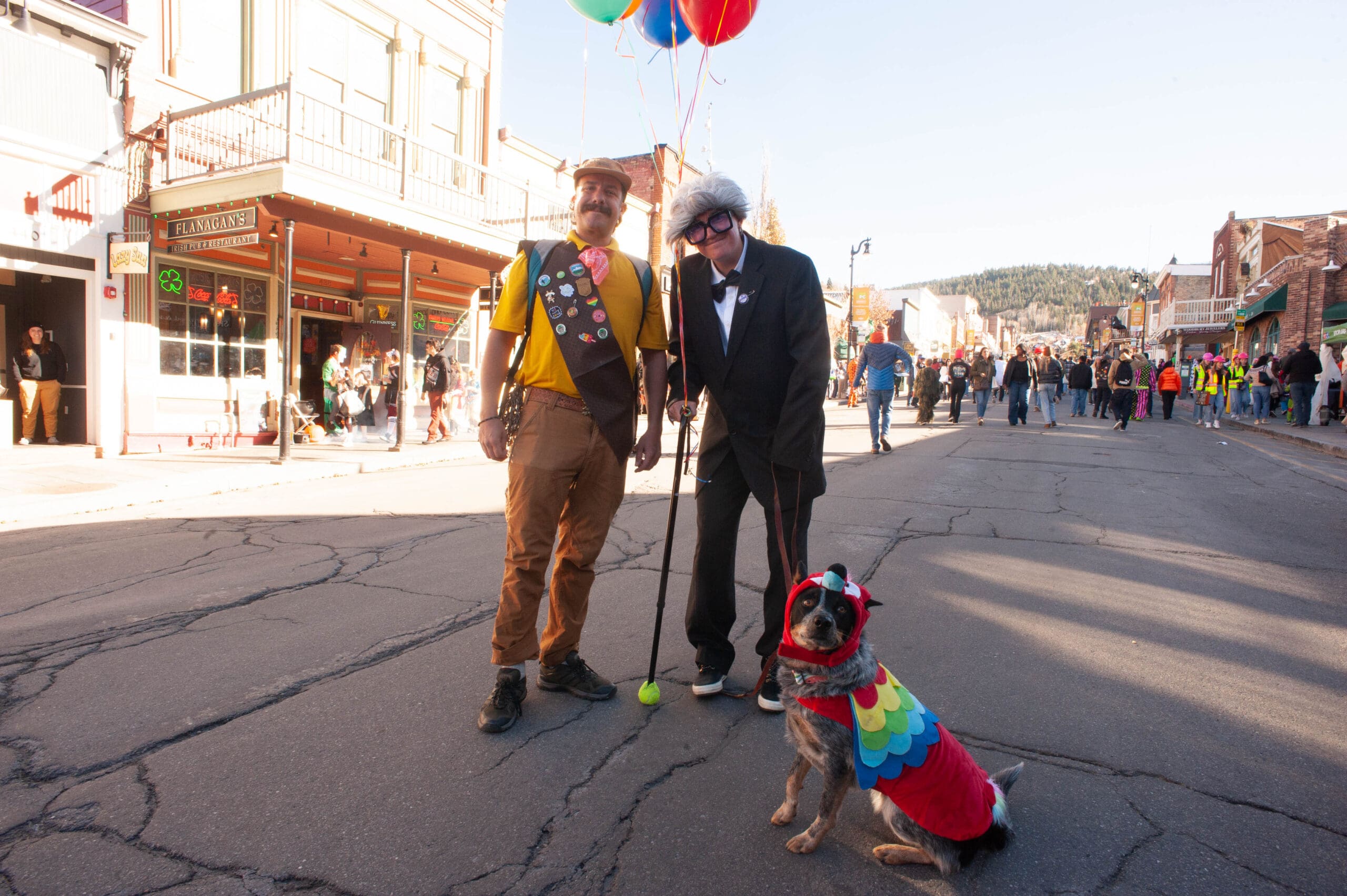 TrickorTreaters and their furry friends on Park City Main Street TownLift, Park City News