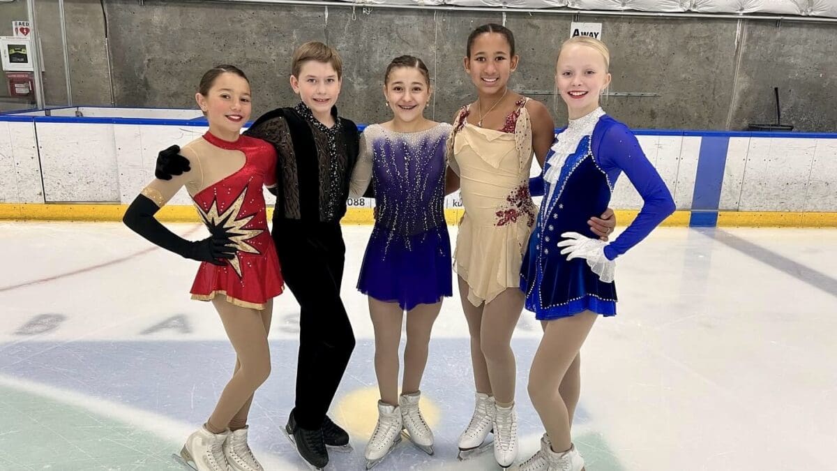 Elite athletes of the Figure Skating Club of Park City: (L-R) Madison Lampert, Dasheill Ivill, Sophia Gloskowski, Kate Pressgrove, Autumn Boyd. Not Pictured are teammates Alex Peace and Trevor Meebor.