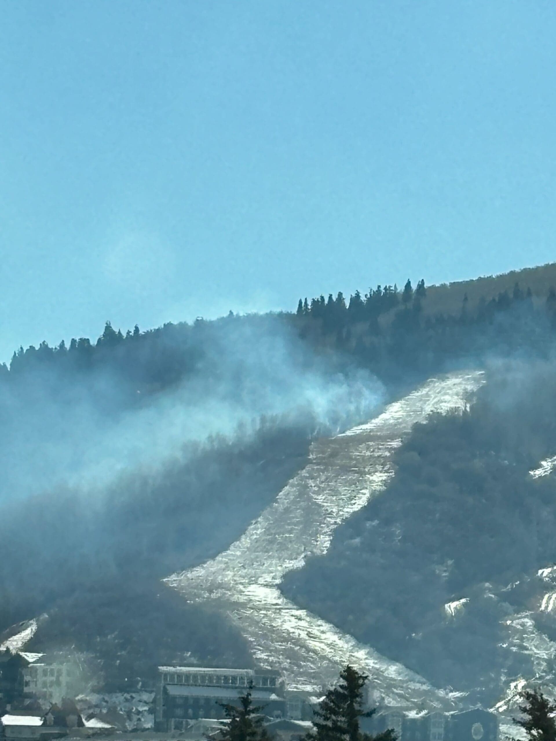 Smoke from a controlled burn on Treasure Hill is visible from Park City Nov. 15, 2023.