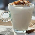 Stein's Coconut White Hot Chocolate, Chef Zane Holmquist's modern twist on the traditional. 