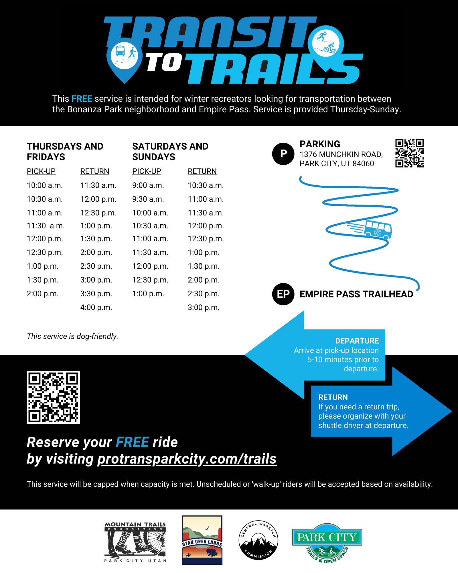 transit to trails