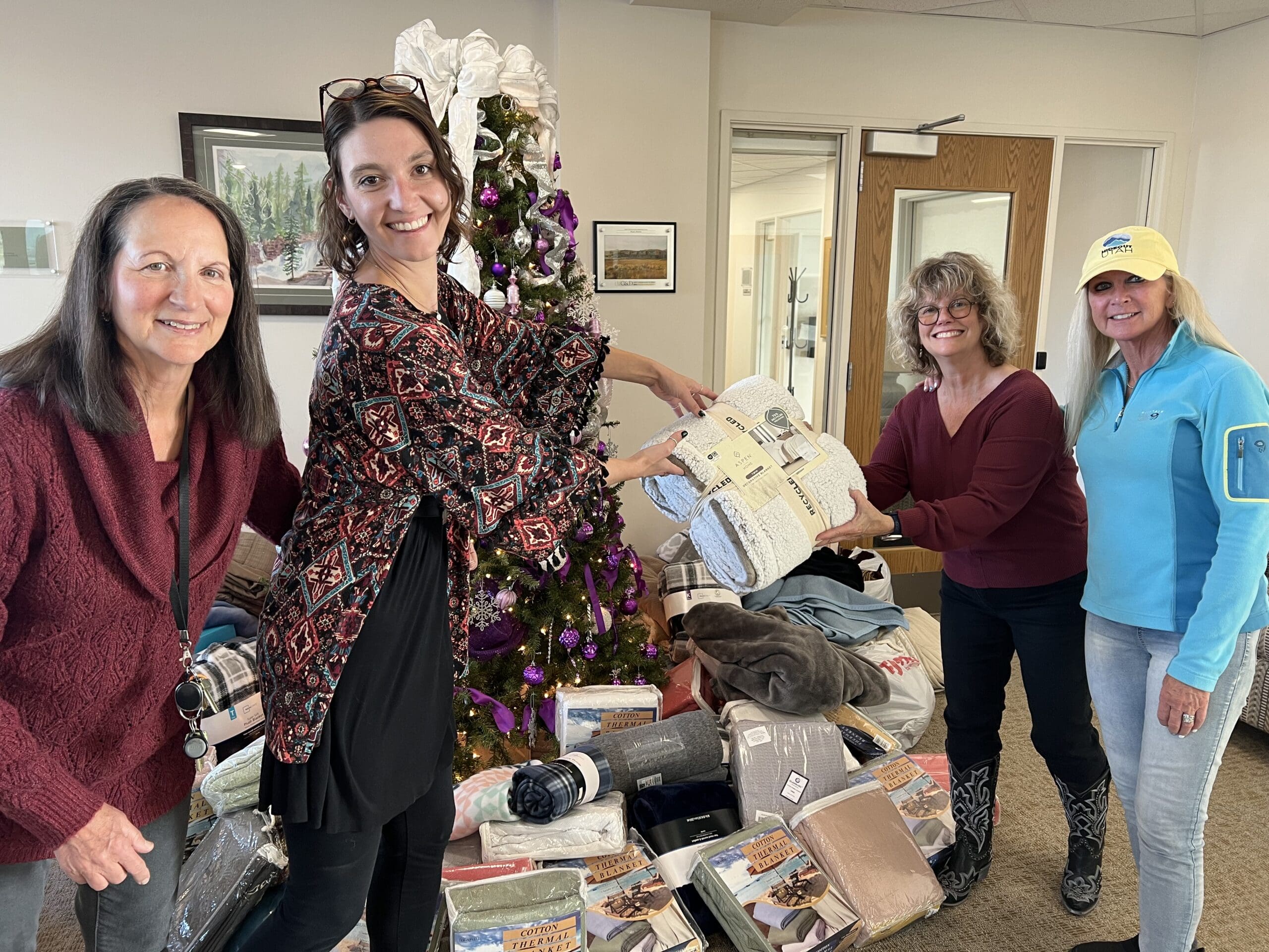 From L-R:Teresa Tackman, Director of Facilities Peace House; Erika Carlson, Marketing and Communications Peace House; Sheri Jacobs, Hideout Town Council; Allison McKinnon, Hideout Community Engagement Committee Member.