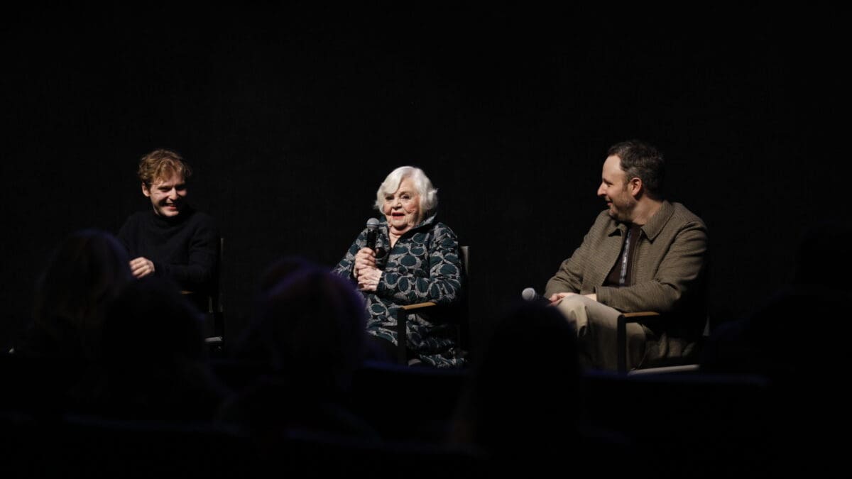 Actors Fred Hechinger and June Squibb and director Josh Margolin during the 'Thelma' Q&A.