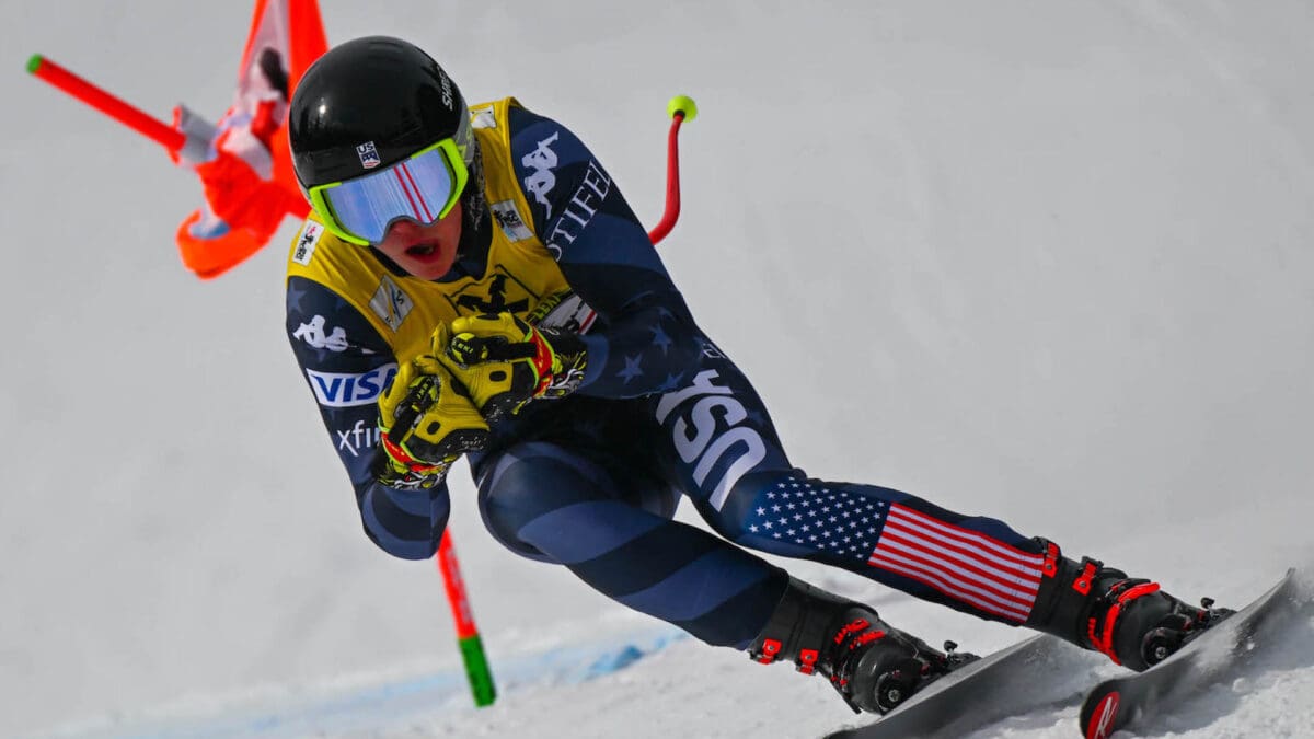 AUSTRIA, FIS Alpine Junior World Ski Championships 2023, downhill training, Justin Bigatel (USA/Park City).