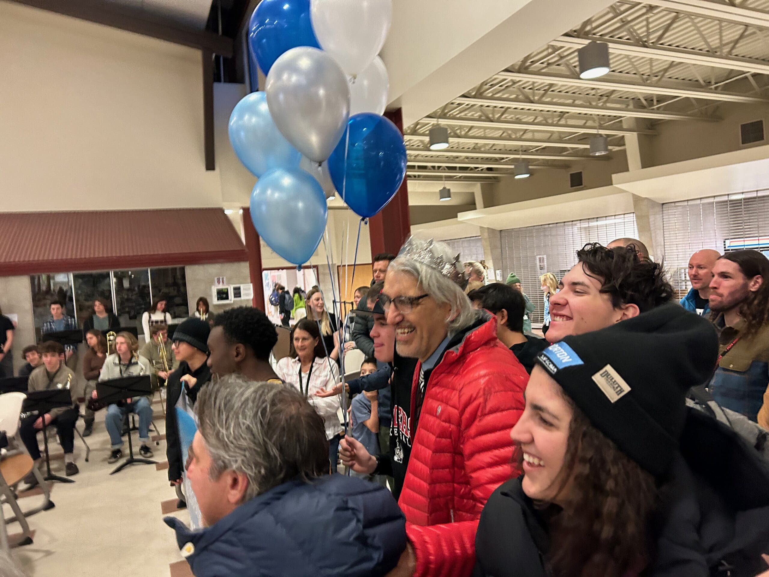 Administrators, faculty and students celebrate Roger Arbabi.