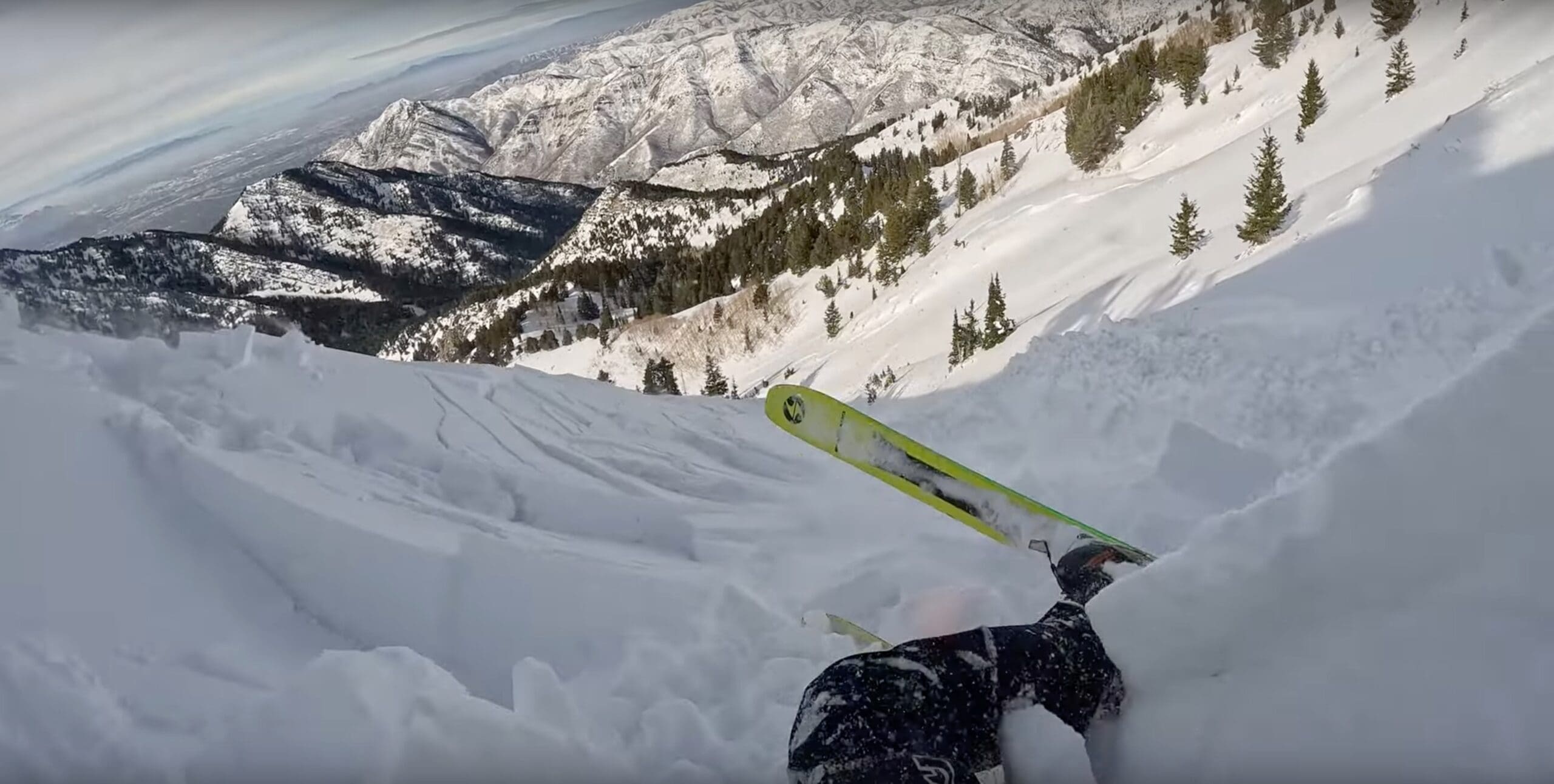 A skier in Davis Gulch triggered a 2-4'+ deep hard slab avalanche that failed on the December PWL of weak faceted snow. The skier was caught and carried but ok.