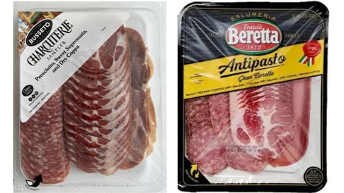 These meat products have been recalled due to potential salmonella contamination.