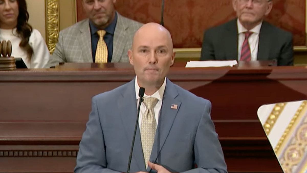 Gov. Spencer Cox delivers his 2024 State of the State Address, Jan. 18, 2024.
