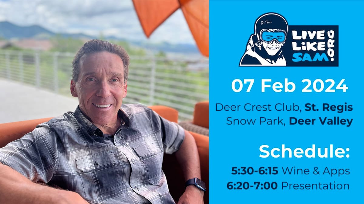 Joel Zuckerman will present, The Seven Pillars of Expressive Gratitude, on Feb. 7 from 5:30-7 p.m. at the Deer Crest Club.