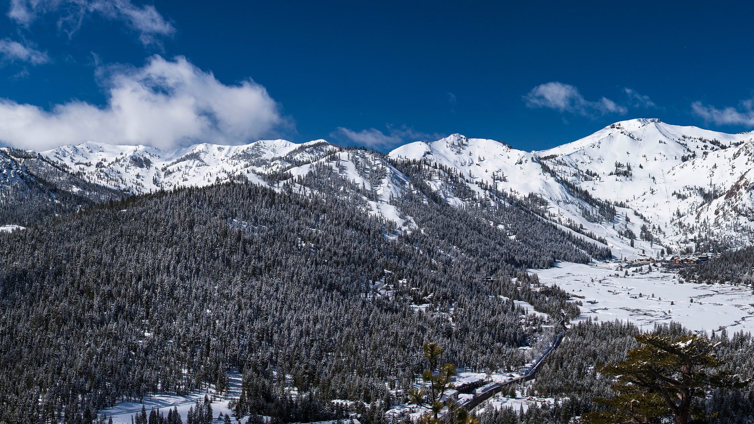 View of Palisades Tahoe Resort.