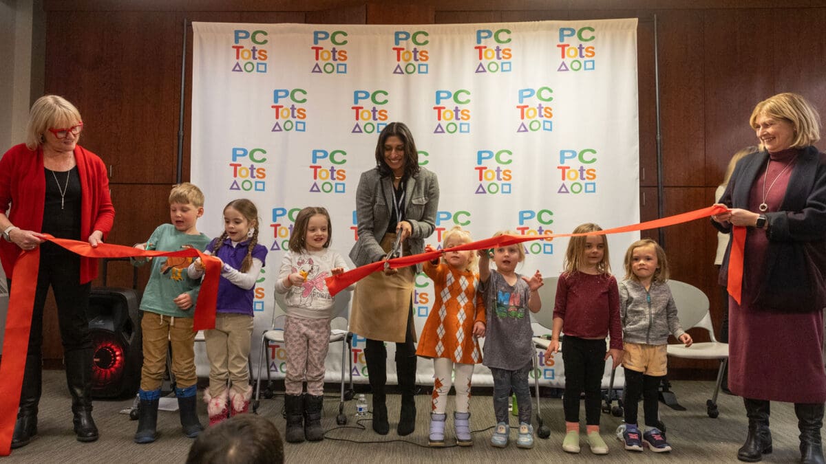 PC Tots celebrated the ribbon-cutting of its third center, located in the Park City Library. Feb. 6, 2024.