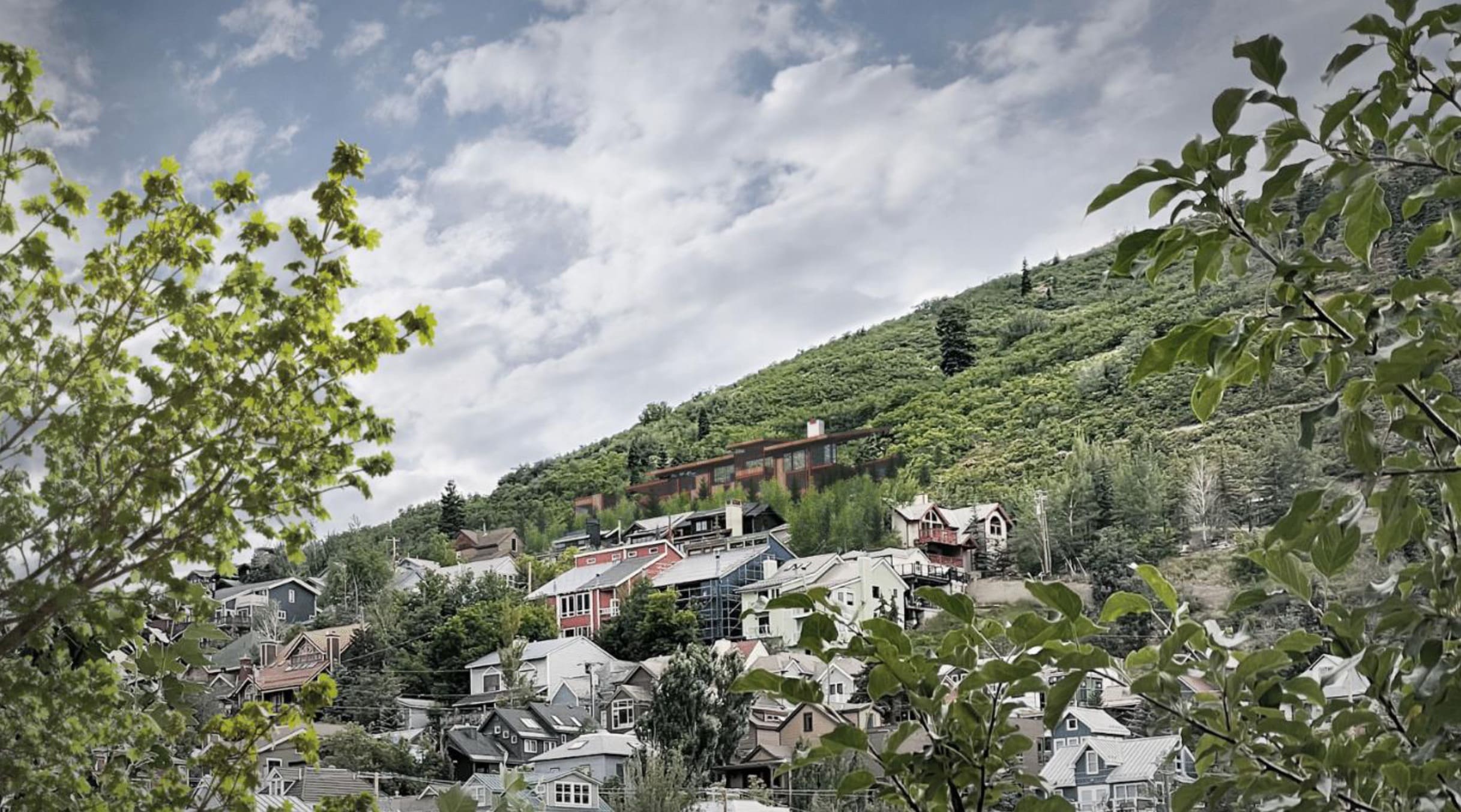 An artistic rendering of the cross valley view of the proposed home Matthew and Tatiana Prince seek to build on King Road in Park City.