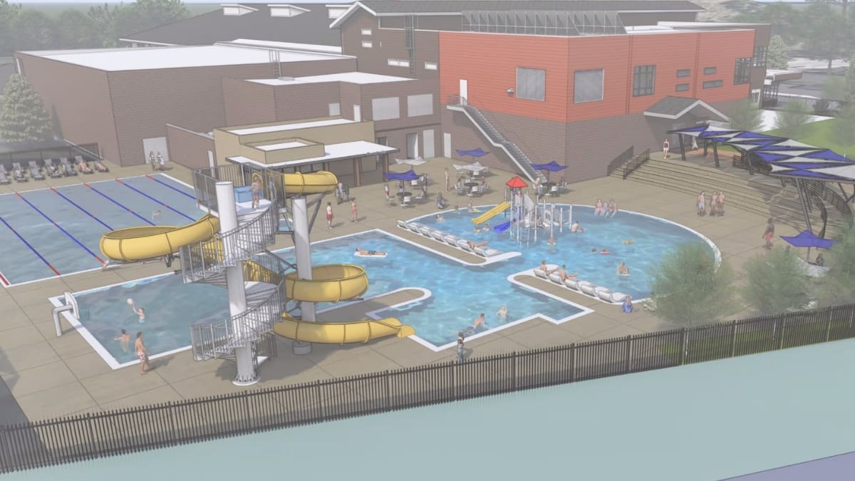 The design renderings of the new proposed pool for Park City MARC.