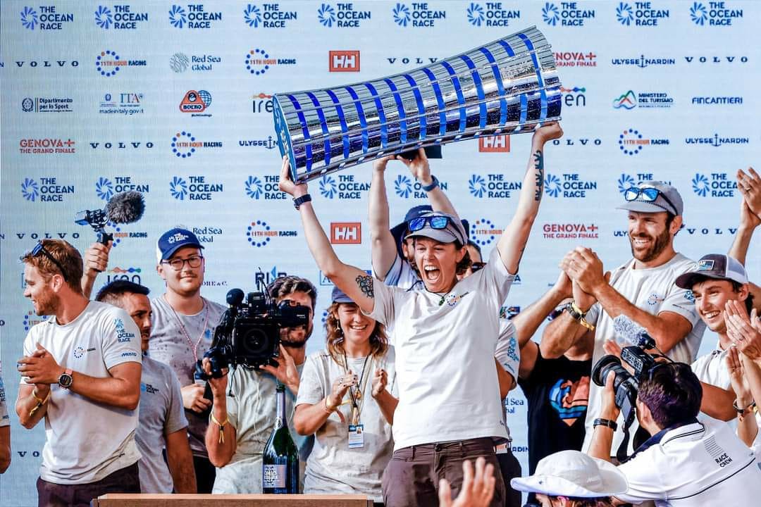 Professional sailor Francesca Clapcich completes the race around the world, The Ocean Race.