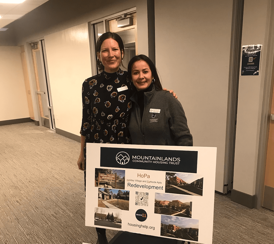 The Housing Resource Center's housing advocate, Megan McKenna and housing navigator, Angelica Espinoza.