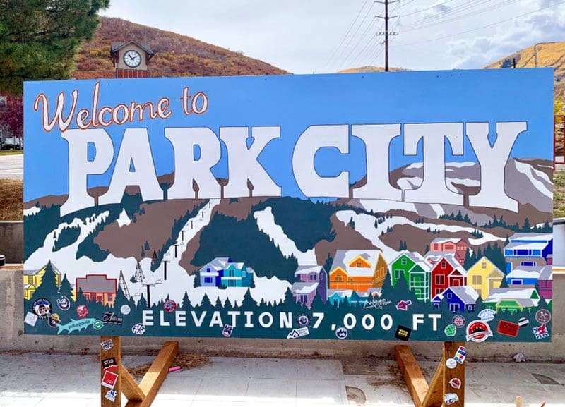 Local artist Emily Miquelon's welcome to Park City.