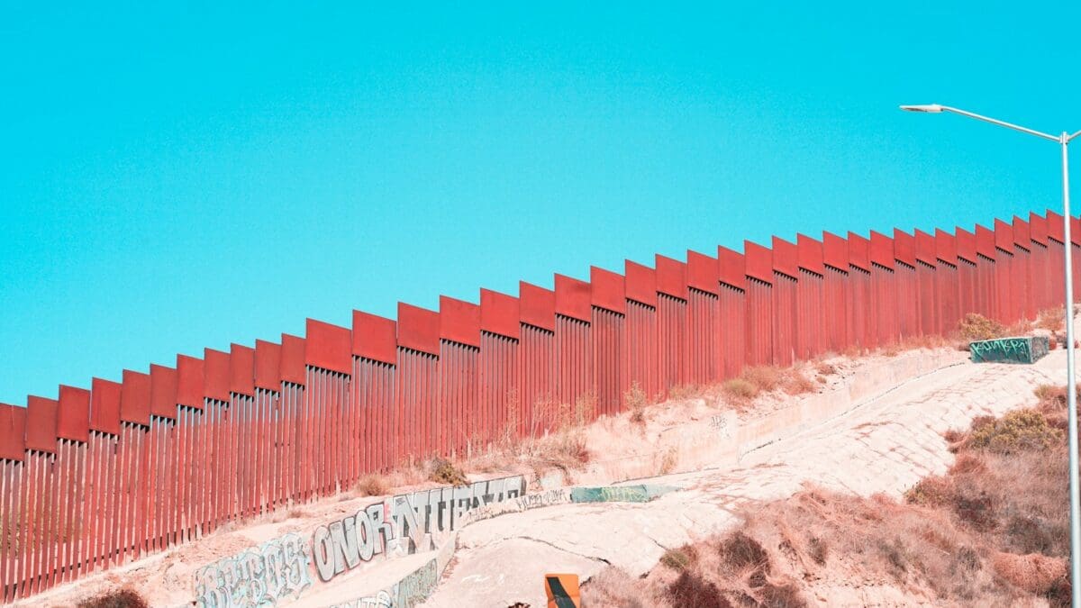 The U.S.- Mexico border.