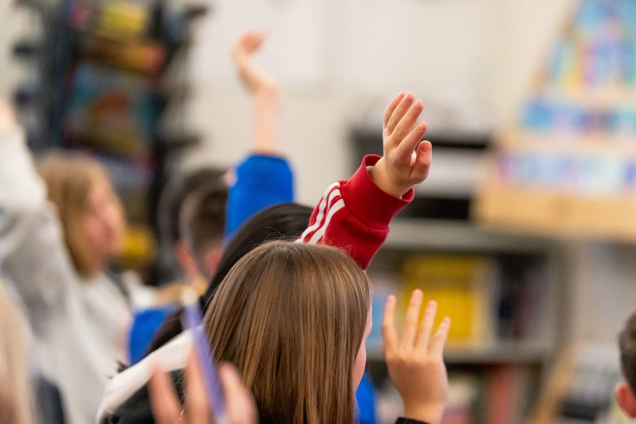 Students work in a class at Wasatch Junior High School in Salt Lake City on Tuesday, March 12, 2024.