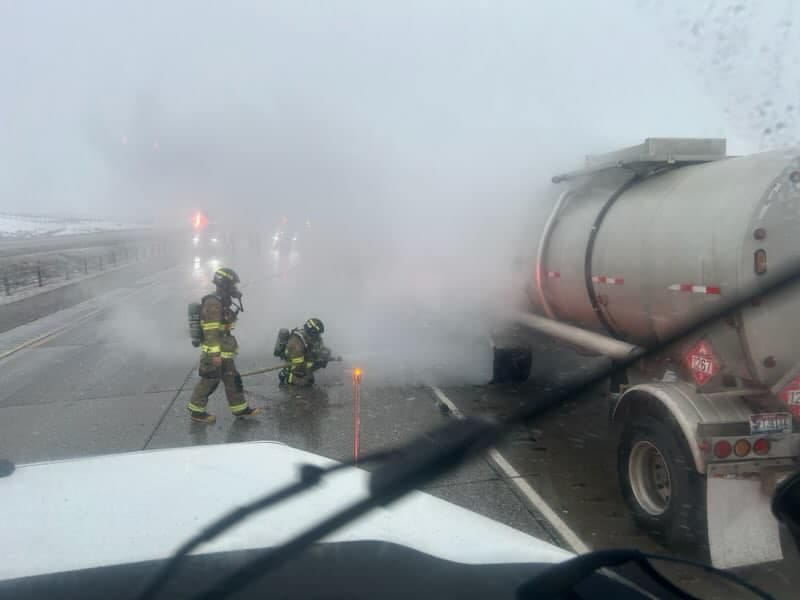 Petroleum crude oil tanker truck catches fire on US 40 in Park City