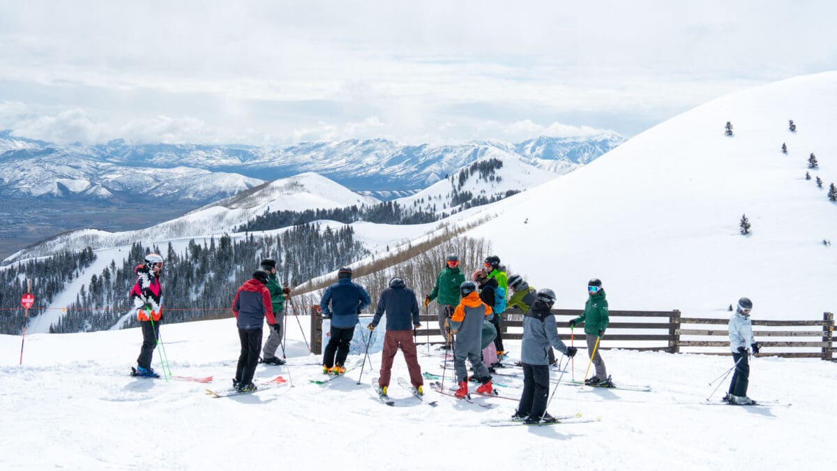 Overlooking the new East Village ski terrain from Deer Valley Resort