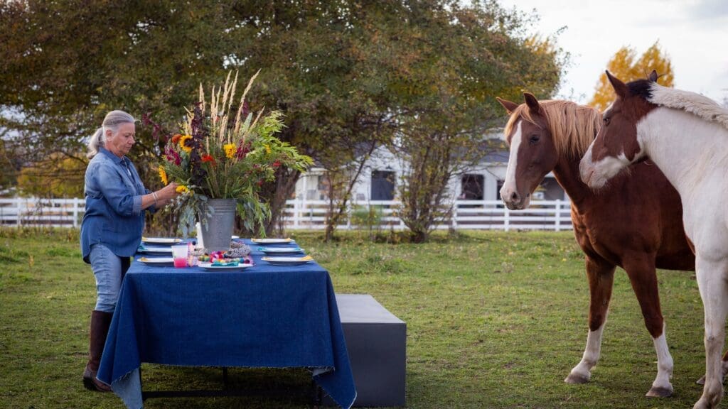 Horse bathing dinners, akin to forest bathing, will be held this summer at Rescue Ranchito. 