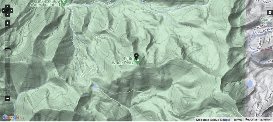 The coordinates of the Little Water Peak avalanche on Feb. 26.