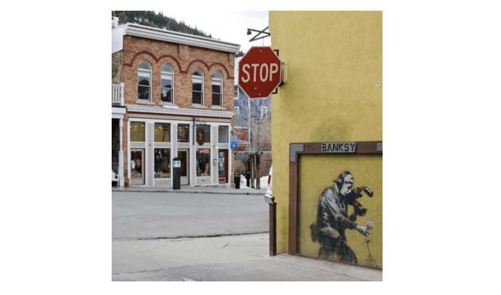 The Banksy mural located on Main St. in Park City. A new Banksy has popped up in London.