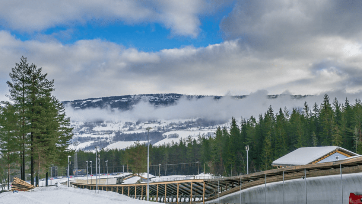 Bobsled/Skeleton Track in Lillehammer, Norway.