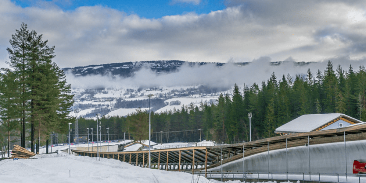 Bobsled/Skeleton Track in Lillehammer, Norway.