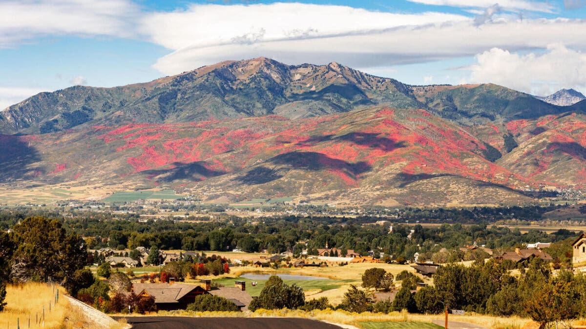 Fall colors blanket the Wasatch Mountains near Park City. KSL meteorologist Matt Johnson expects Utah’s maples to peak in mid- to late September, followed by aspens in early to mid-October.