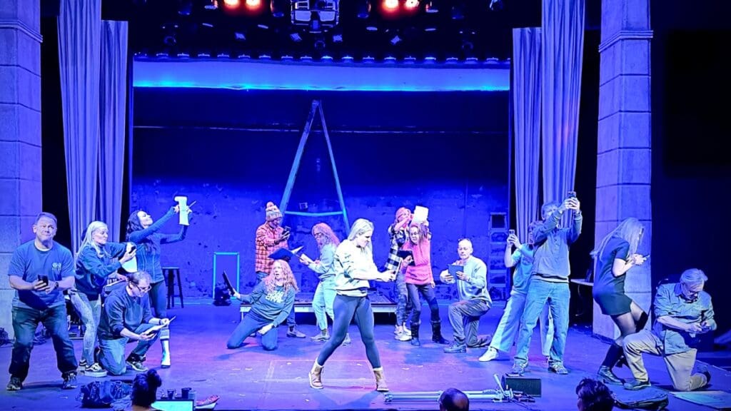 Cast members during a rehearsal for the Park City Follies.