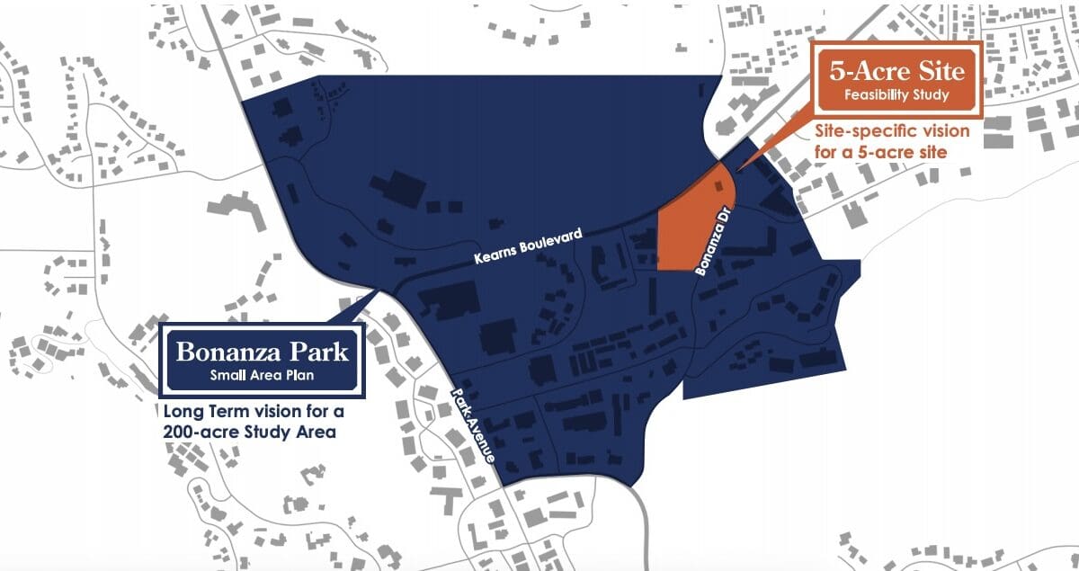 Bonanza Park and Five-Acre Site: two planning efforts, one approach.