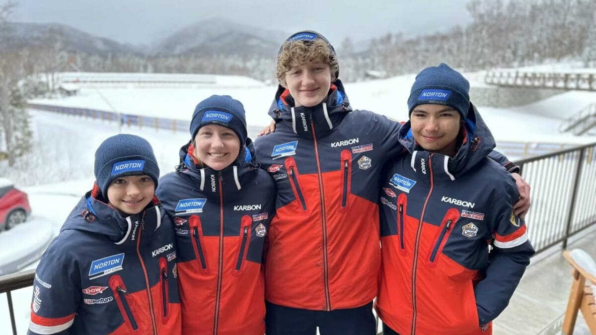 Competitors at Lake Placid's Luge Youth National Championships.
