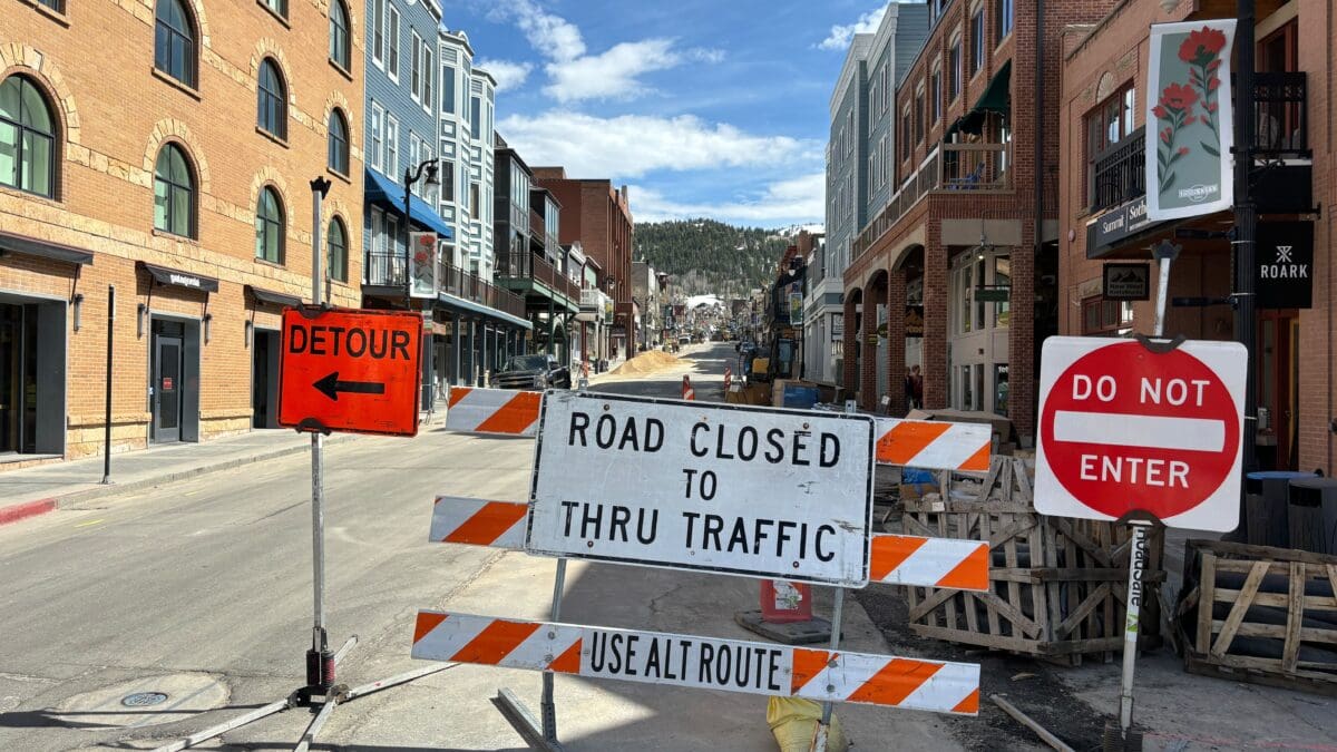 Main Street closure for water line replacement.