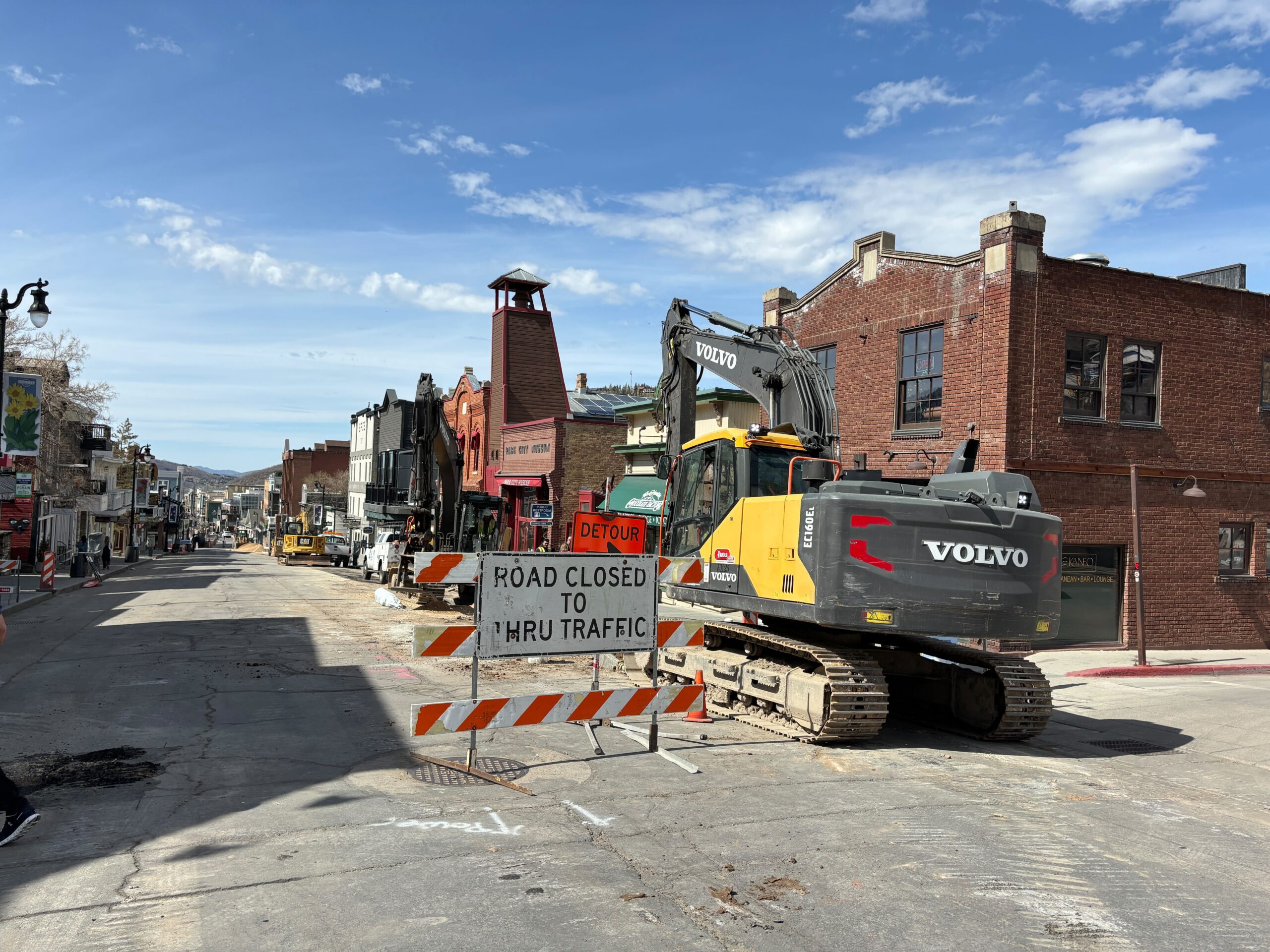 Main Street closure for water line replacement.