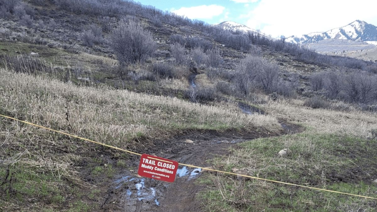Muddy trail conditions persist across much of Park City's terrain. Local trail organizations are urging users to turn around if they encounter wet or muddy conditions.