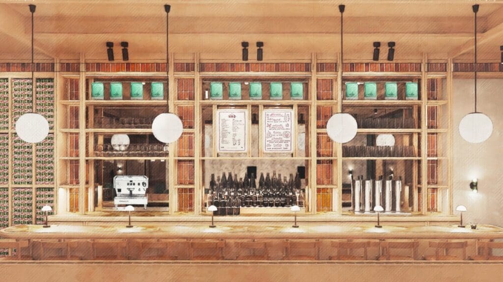 The Matilda bar rendering. Designs by The Post Company.