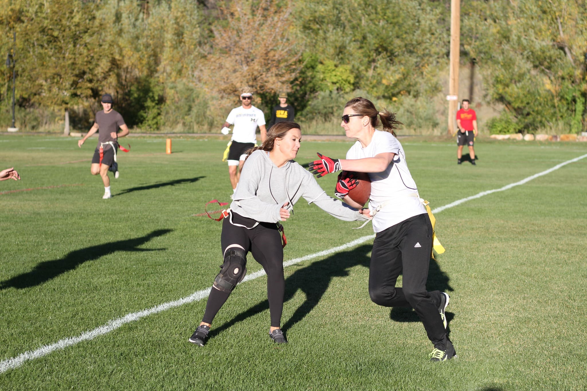 Adult coed flag football in Park City.